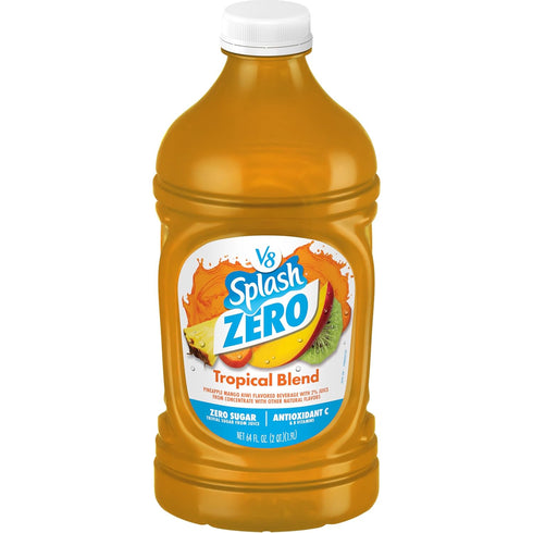 V8 Splash Zero Sugar Tropical Blend Flavored Beverage, 64 fl oz Bottle