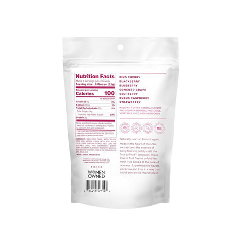 Albanese 6 Pack 7.75oz 7 Gummy Worlds Best True to Fruit Farm Fresh Berries | Bags of Candy | Natural Flavors