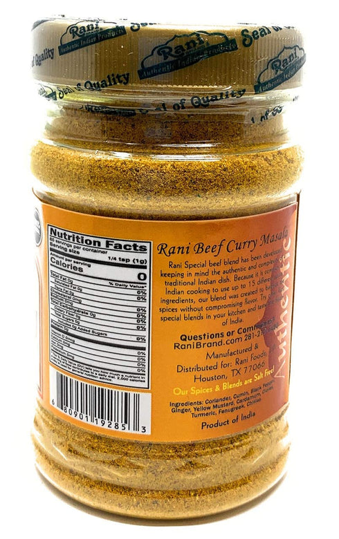 Rani Beef Curry Masala Indian 10-Spice Blend, 3oz (85g) PET Jar ~ All Natural | Vegan | Gluten Friendly | NON-GMO |