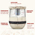 Snuvid 1 (34 oz) Set L Sourdough Starter Jar Kit, Wide Mouth Potbelly Crock - Glass Sour Dough Starter Bread Jar