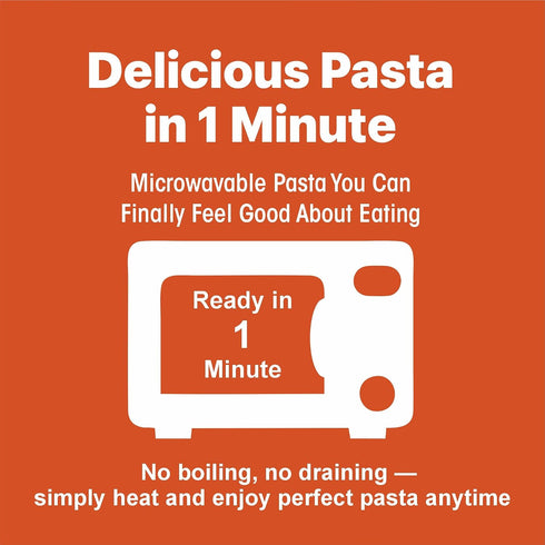 1 100% 7.05 oz (Pack 7) Pasta Zing Spaghetti Pasta Fully Cooked, Ready in Minute, Microwaveable Meal, Made with Italian
