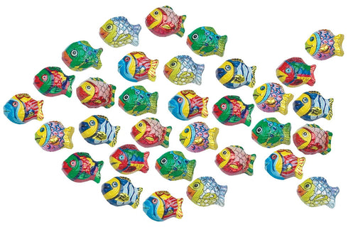 8 oz Madelaine Milk Chocolate Mini Fish Candy Spring Easter Chocolates, Individually Wrapped Tropical Fish, Smooth
