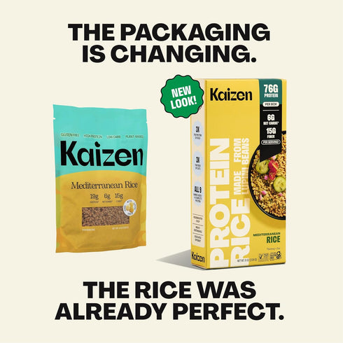 20g (6g 8 Pack 3 Kaizen Mediterranean Protein Rice, Protein, Low Carb Net Carbs), Keto-Friendly, Gluten-Free, Made