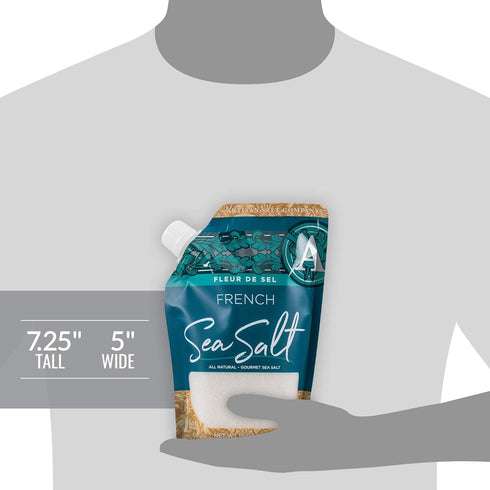 15 SALTWORKS Artisan Salt Company Fleur de Sel French Flower of Salt, Pour Spout Pouch, Ounce