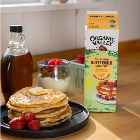 32 Organic Valley, Organic Low Fat Cultured Buttermilk, Pasteurized, Quart, Ounces