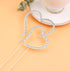 Two Hearts One Love Rhinestone Wedding Cake Topper, Silver, Gift Boxed by LOVENJOY