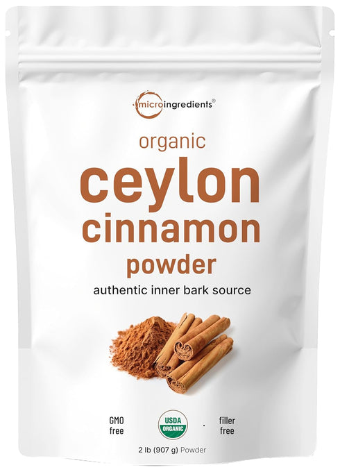 Organic Ceylon Cinnamon Powder, 2 lb | Premium Sri Lanka Source |