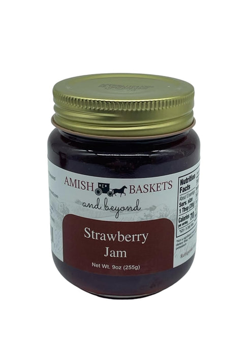 9 oz 2 Amish Strawberry Jam Non GMO Vegan All Natural - - Jars