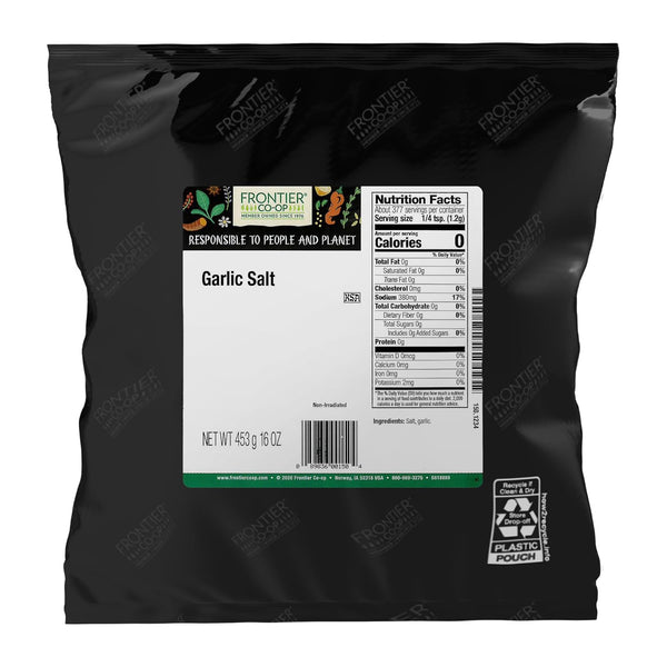 Frontier Co-op Garlic Salt with Parsley, 1lb Bulk Bag - Coarse Grind,