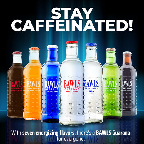 Bawls 10oz 12 Pack Guarana Cherry, Guarana Drink, Guarana Soda, Guarana Fueled Soda for Energy, High Energy Caffeinated
