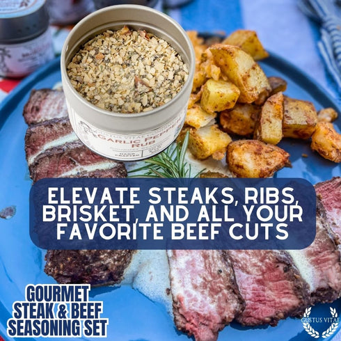 Set Pack 6 Packed, GLP-1 Gourmet Steak & Beef Seasoning Gift - Six | Authentic Small Batch Seasoning Mixes - Built