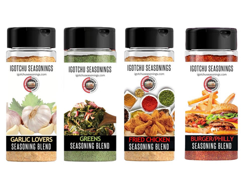 Igotchu Seasonings Top 4 Bundle, 4 Flavor Seasoning Set for Chicken, Burgers,