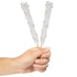 12 White Rock Candy Sugar Sticks - Original Sugar Flavored - Individually Wrapped White Candy Party Favors