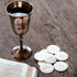 JWG Industries 1 3/8" 100 Communion Altar Bread White Cross Design Hosts