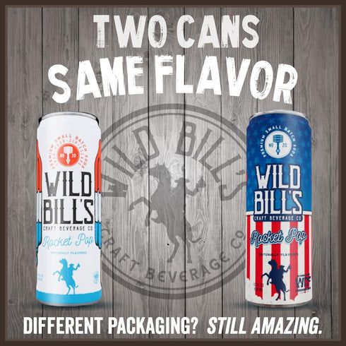 12 Oz 12 Pack Wild Bill's Rocket Pop Soda Classic Craft Soda Pop Soft Drinks, Sodas Made with Pure Cane Sugar, Caffeine