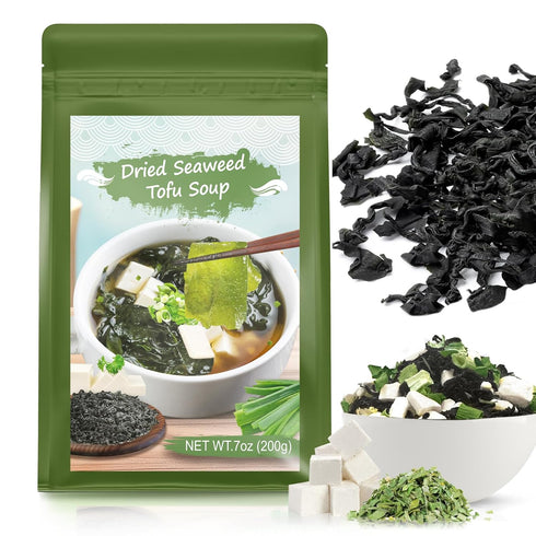 7oz Dried Miso Soup Mix Instant Dried Wakame Seaweed, Freeze-Dried Tofu &