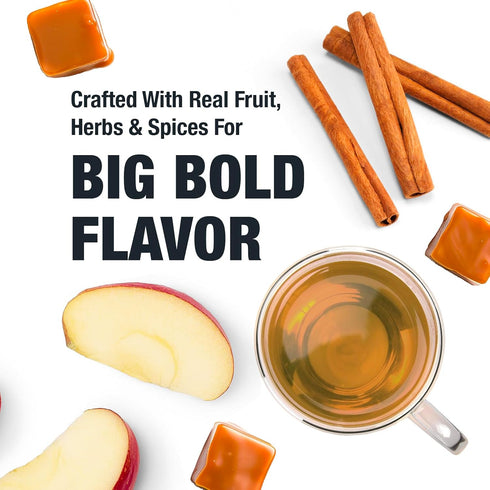 20-25 2oz Tiesta Tea - Apple Cider, Loose Leaf, Caramel Apple Herbal Tea, Non-Caffeinated, Makes Hot or Iced Up
