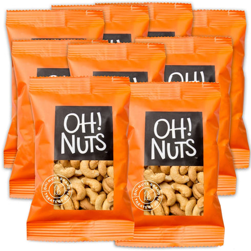 Oh! Nuts Roasted Unsalted Cashews Snack Packs - Grab N Go Snack