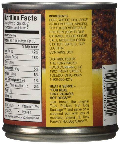 Tony Packo's Hot Dog Chili Sauce, 1 Count