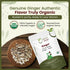 100% (1LB -16Oz) Organic Way Ginger Root Cut & Sifted (Zingiber officinale) - Herbal Tea | Kosher & USDA Certified |