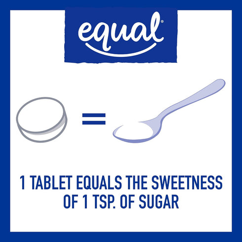EQUAL 0 Calorie Sweetener Tablets, Sugar Substitute, Aspartame and Acesulfame-K, 100 Ct (Pack of 6)