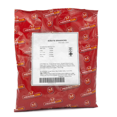 Sosatie Braaiwors Sausage Seasoning - 500 g (1 lb)