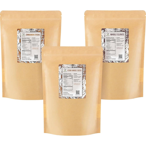 Set, 12 oz (4 oz Soeos Cinnamon Sticks, Whole Cloves, and Star Anise, Bulk Spices Total Each), Premium Whole Spices