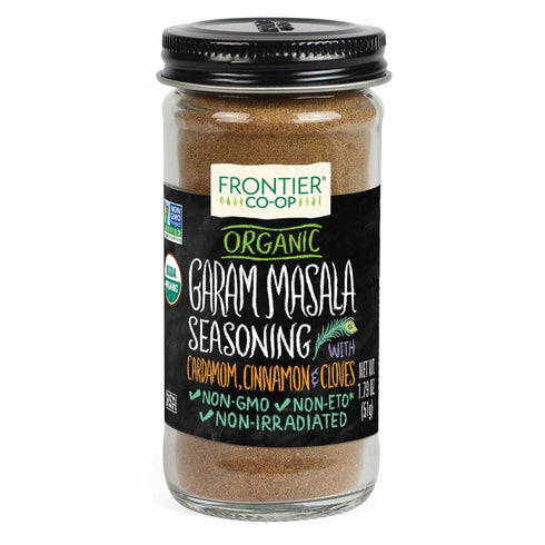 2 Frontier Co-op Organic Garam Masala, Ounce Bottle, Northern Indian Spice Blend, Richly Spicy But Not Hot, Kosher, Non