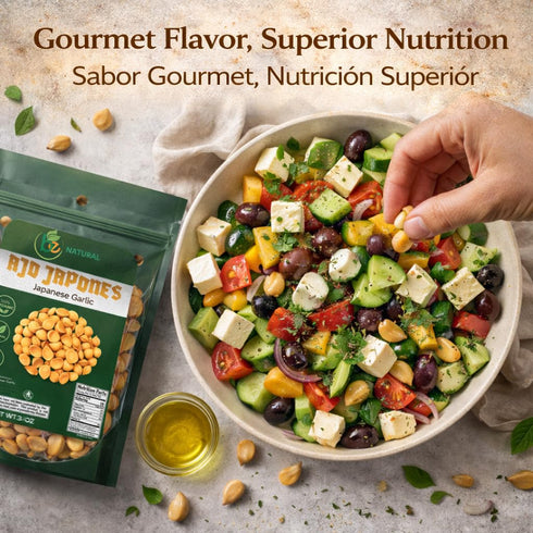 100% 3 oz/85 3 oz/85 /100% 3 oz/85 Ajo Japones Natural gr, Vegano, Ajo Japons Japones Bolsa resellable de gr. Natural