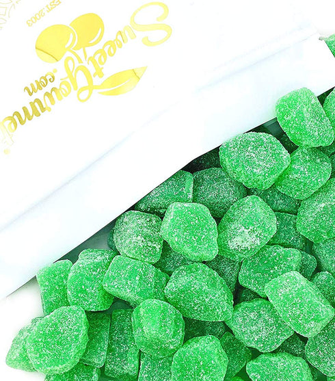 4 SweetGourmet Candy Spearmint Leaves | Green Jelly Spearmint Bulk Candy | Pound