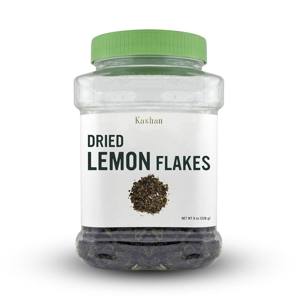 Kashan Dried Lemon Flakes, Limoo Omani, 8oz (226g) - Great for Cooking, Food & Tea Flavoring, Aromatic Seasoning