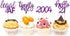 24 Pcs Glitter Cupcake Toppers for Celebrating 21st Birthday Party Decorations (Purple Glitter)