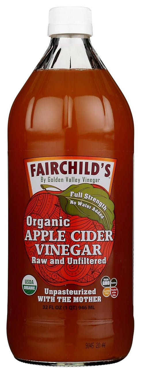 FAIRCHILD'S Organic Raw & Unfiltered Apple Cider Vinegar, 32 FZ