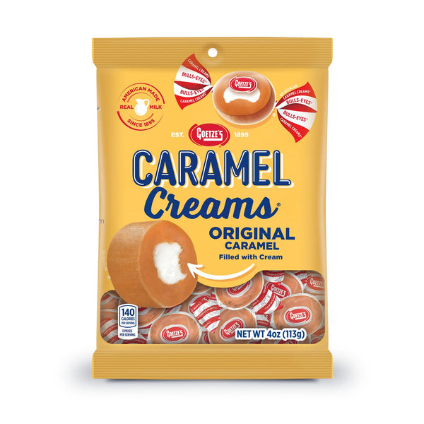 Goetze's Candy Vanilla Caramel Creams, 4 Ounce Bag, Fresh from the Factory