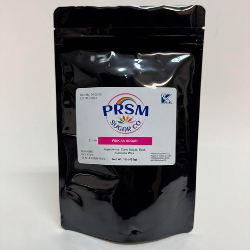 PRSM Sugar Co, LLC PRSM Sugar Co, Pink Confectioner's AA Sugar, Dye Free, 14 Allergen Free,