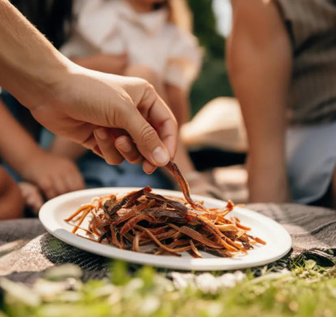 LENITH 1.06 oz (30g), 5 Counts Sliced Dried Squid Snack, Chewy & Tender, Lightly Sea Salt Seasoned Seafood Snack