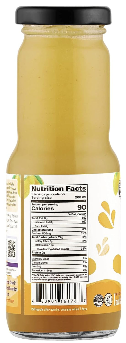 6.7 oz (200 ml) Pack 6 Rani Raw Mango fl Glass Bottle, of ~ Indian Fruit Beverage | Vegan | Gluten Free | NON-GMO |