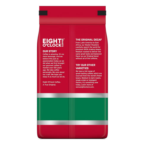 21 (Pack 1) Eight O'Clock Coffee The Original Decaf Whole Bean Coffee, Medium Roast, Ounce of - Sweet, Fruity, Well