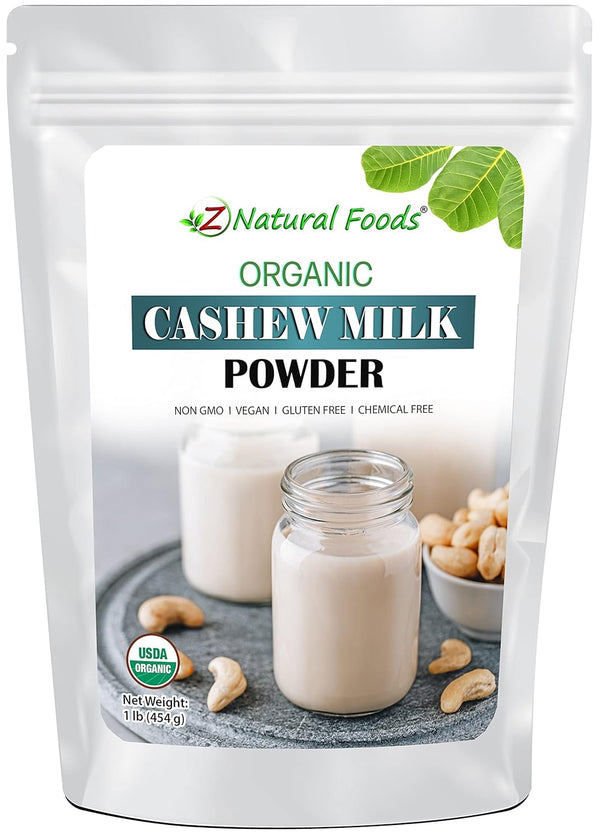 Z Natural Foods Organic Cashew Milk Powder, Cashew Milk for Healthy Insulin