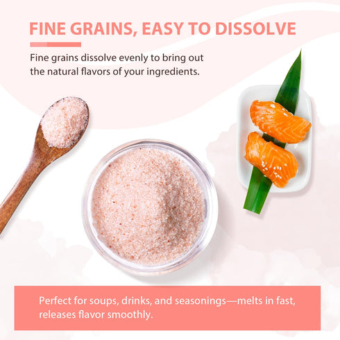 2.27Kg, Soeos Himalayan Pink Salt, Fine Grain, All-Natural Mineral Salt, Premium Gourmet Seasoning for Cooking, Baking