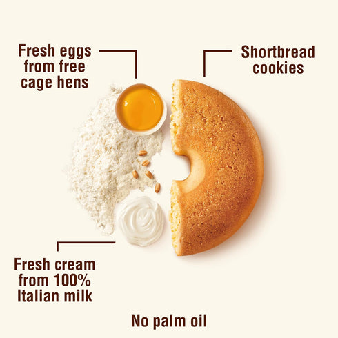 12.35oz (350g) Mulino Bianco Macine Authentic Italian Breakfast Biscuits with Fresh Cream Perfect for Coffee, Tea