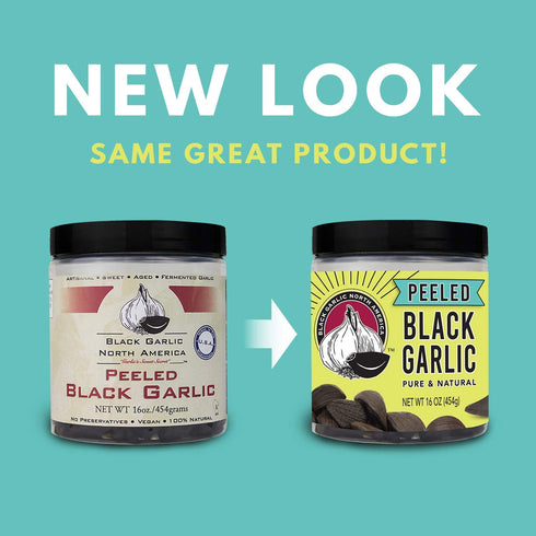 Black Garlic North America (1 lbs) Peeled Black Garlic Kosher Certified by