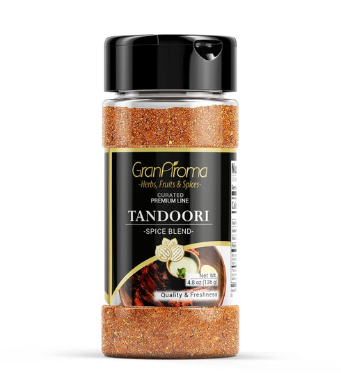 GranAroma Tandoori Spice Blend - 4.8 oz, Flavorful for Curries & Dry Rubs, Spicy & Smoky