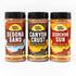 Chiles and Smoke BBQ Seasoning Trio Sedona Sand, Canyon Crust & Scorching