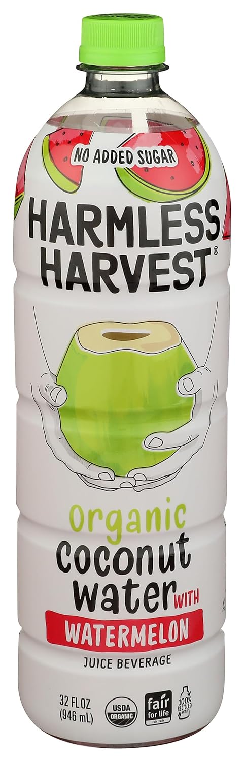 Harmless Harvest Organic Coconut Water With Watermelon, 32 oz