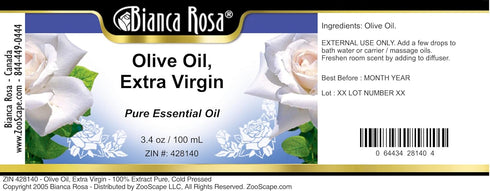 Bianca Rosa 100% (3.40 oz, 428140) 2 Pack Olive Oil, Extra Virgin - Pure, Cold Pressed fl ZIN: