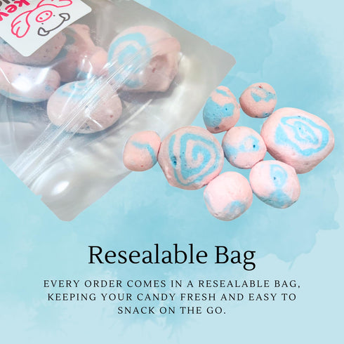 2 oz Peanut Butter Flavored Freeze-Dried Taffy Crunchy & Airy Snack Bite-Size Pieces Ships in Box Bold Taste & Light