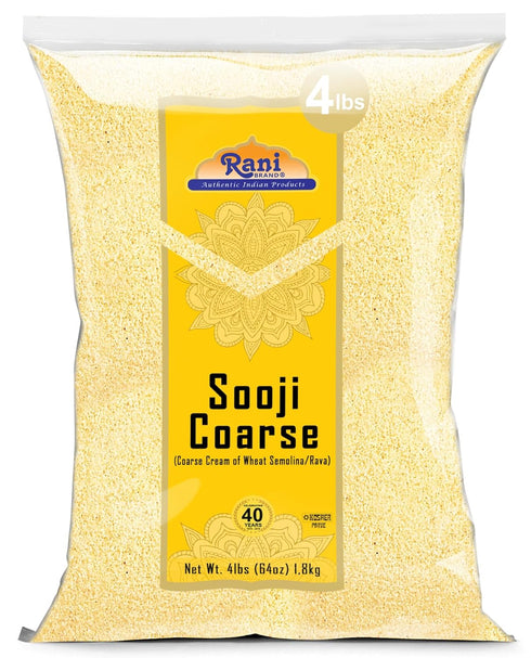Rani Sooji Coarse (Farina, Suji, Rava, Rawa, Wheat Semolina) Flour 64oz (4lbs)