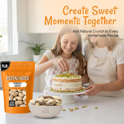 1 lb Packed Oh! Nuts Pistachios - Roasted & Lightly Salted - - Turkish Antep Pistachios In Shell - in New York Zip-Seal
