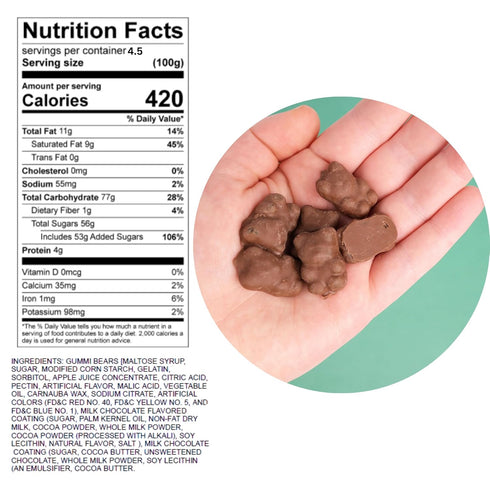 Gummies, 1 LB Bulk Muddy Bears Candy, Milk Chocolate Covered Great Goodie Bag Fillers or Party Favors